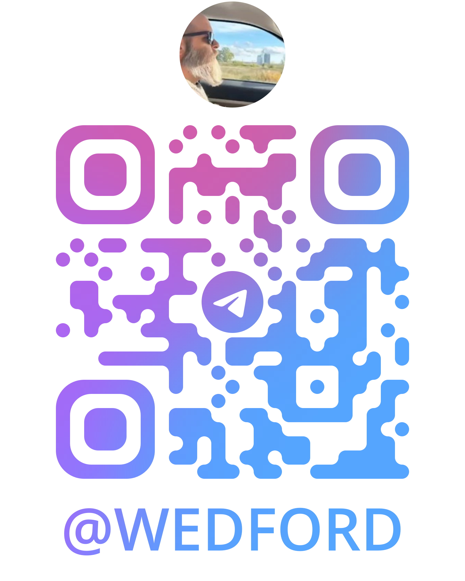 QR-код Telegram @wedford